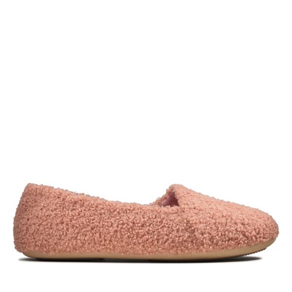 Clarks Womens Cozily Snug Slippers Mauve | CA-8904762